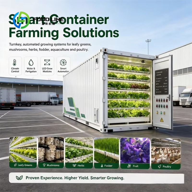 Farming Agriculture Project - Hydroponic Container Farm for Commercial Leafy