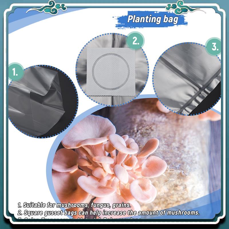 50Pcs 10X20 Inch PVC Mushroom  - Mushroom Spawn Bag recension och pris