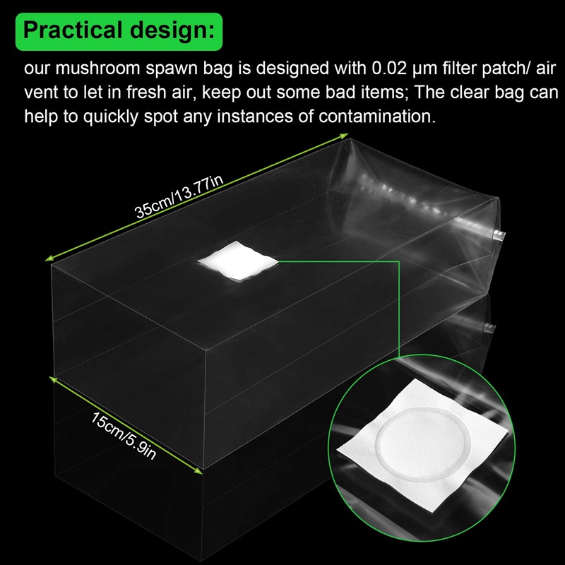 100Pcs Mushroom Growing Bag Sp - Mushroom Spawn Bag recension och pris